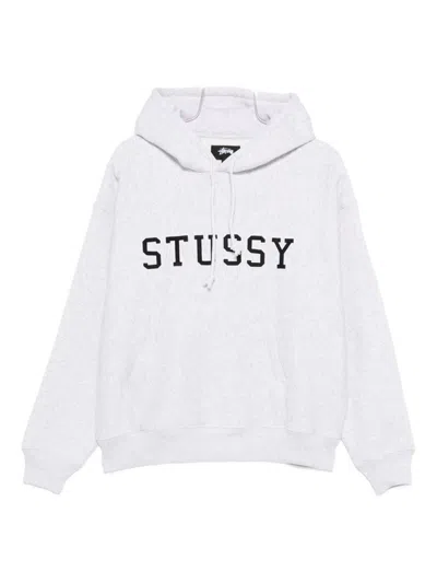 Stussy Grey Knit Cotton Sweater In White
