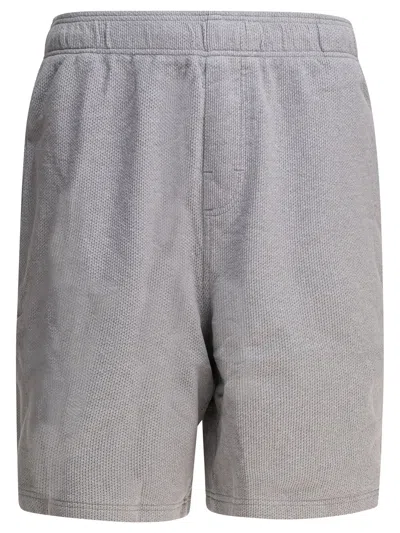 Stussy Logo Print Track Shorts In Gray