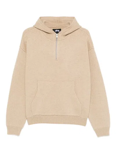 Stussy Half-zip Hoodie In Neutral