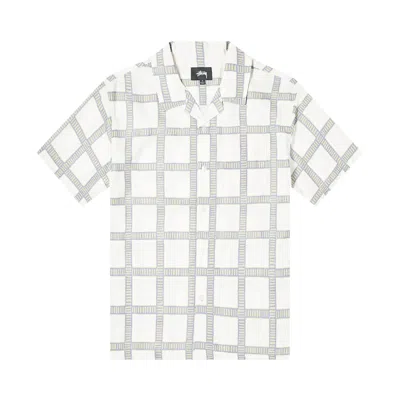 Pre-owned Stussy Hand Drawn Plaid Shirt 'off White' | Men's Size S