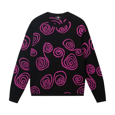 Pre-owned Stussy Hand Drawn S Sweater 'black'