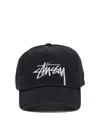 Stussy Logo-embroidered Baseball Cap In Black