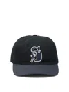 Stussy Black Cotton Hat In Blue