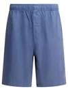 Stussy Cotton Jersey Shorts Blue In Blue