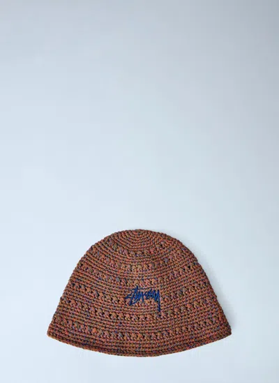 Stussy Hemp Stock Bucket Hat In Brown