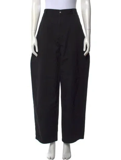 Pre-owned Stussy High-rise Wide Leg Jeans In Black