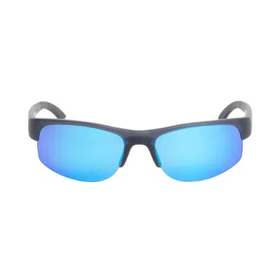 Pre-owned Stussy Hiro Sunglasses 'frost Black/blue Mirror Lens' | Men's Size Onesize