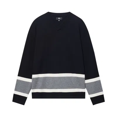 Pre-owned Stussy Hockey Sweater 'black'