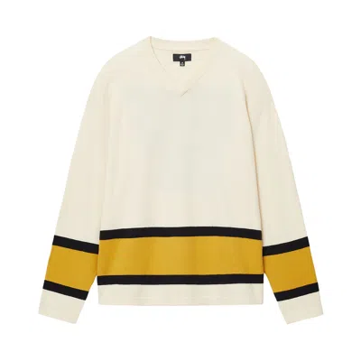Pre-owned Stussy Hockey Sweater 'natural' In Tan