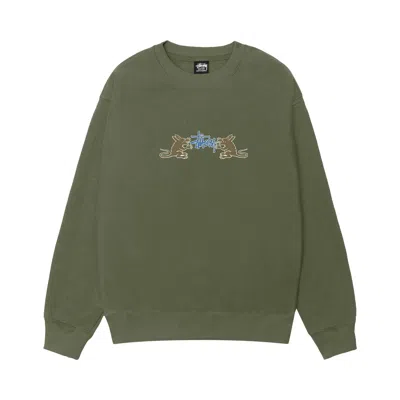 Pre-owned Stussy Homebrew Crew 'olive' | Green | Men's Size M