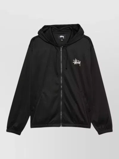 Stussy Hooded Jacket Elastic Cuffs Street Style In Multi