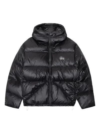 Stussy Micro Ropstop Down Jacket In Black