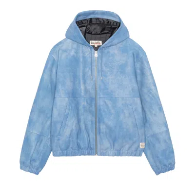Pre-owned Stussy Hooded Work Jacket 'blue' | Men's Size Xl