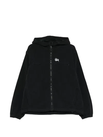 Stussy Hooded Zip Jacket In Black