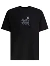Stussy Floral Butterfly Printed T-shirt In Black