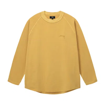 Pre-owned Stussy Inside Out Raglan 'mustard' In Yellow