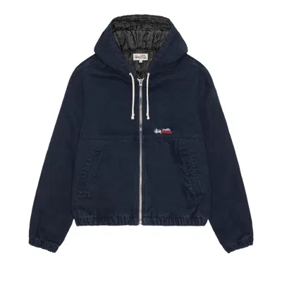 Pre-owned Stussy Insulated Canvas Work Jacket 'navy' In Blue