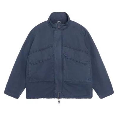 Pre-owned Stussy Insulated Field Jacket 'navy' In Blue