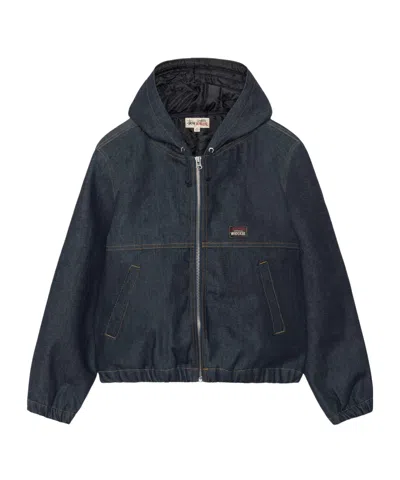 Stussy Insulated Work Jacket Denim In Raw Indigo