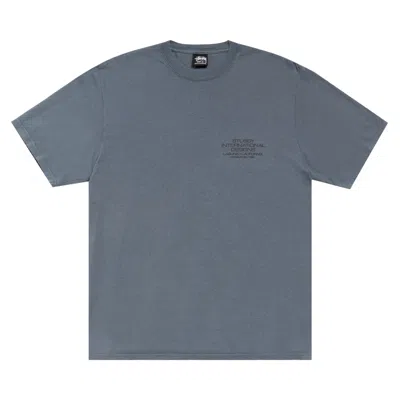 Pre-owned Stussy International Design Tee Pigment Dyed 'navy' | Blue | Men's Size L