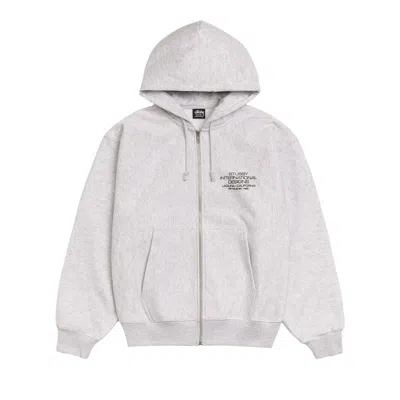 Pre-owned Stussy International Designs Zip Hoodie 'ash Heather' | Grey | Men's Size L In Gray