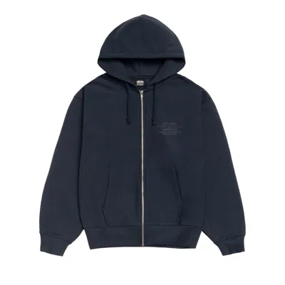 Pre-owned Stussy International Designs Zip Hoodie 'navy' | Blue | Men's Size Xxl