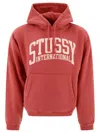 STUSSY STÜSSY INTERNATIONAL LOGO PRINTED HOODIE