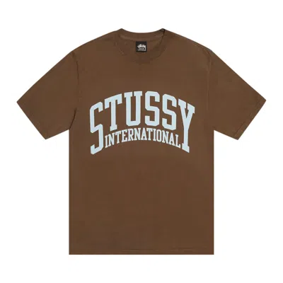 Pre-owned Stussy International Tee Pigment Dyed 'brown'