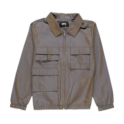 Pre-owned Stussy Iridescent Jacket 'grey' | Women's Size L In Gray