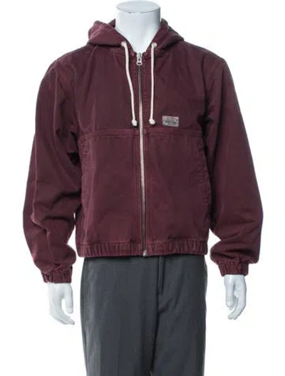 Pre-owned Stussy Jacket In Burgundy
