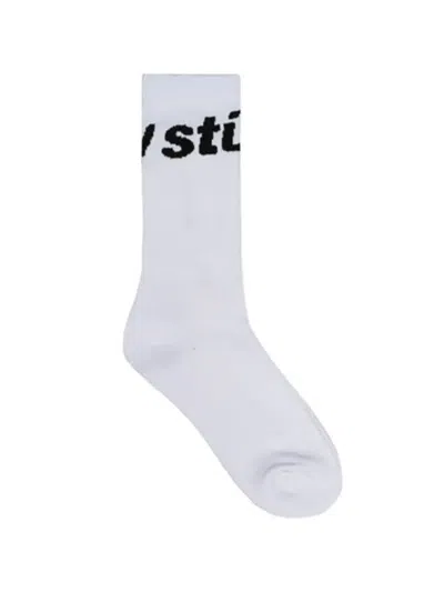 Stussy Jacquard-logo Socks In White