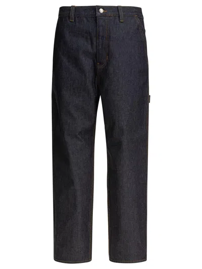 Stussy Blue Cotton Jeans In Black
