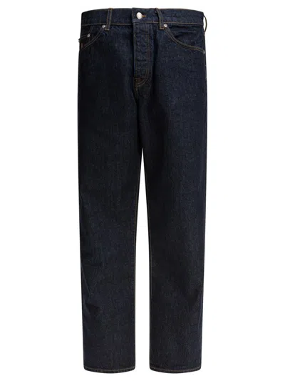 Stussy Rinsed Indigo Cotton Jeans In Black