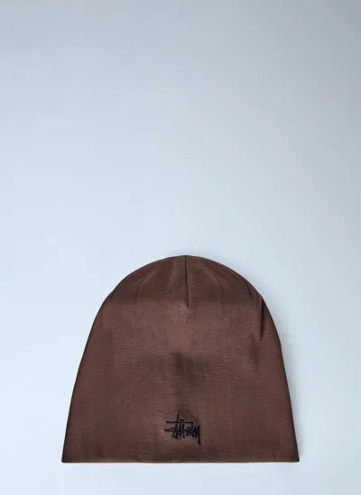Stussy Jersey Skullcap Beanie In Brown