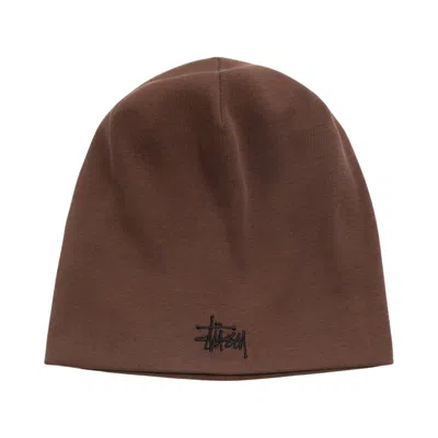 Pre-owned Stussy Jersey Skullcap 'brown' | Men's Size Onesize
