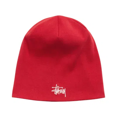 Pre-owned Stussy Jersey Skullcap 'red' | Men's Size Onesize