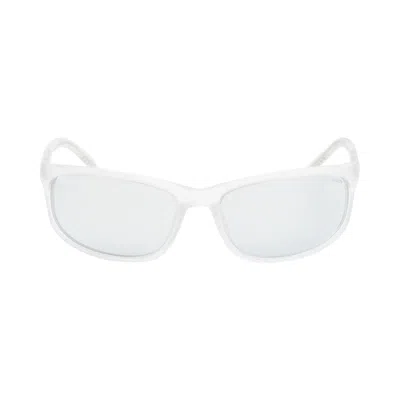 Pre-owned Stussy Julian Sunglasses 'frost Clear/mirror Lens' | White | Men's Size Onesize