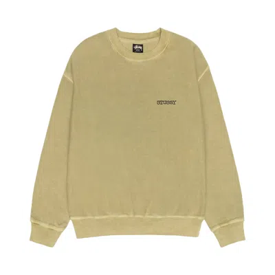 Pre-owned Stussy Jumbo Crew Pigment Dyed 'elm' | Green | Men's Size L