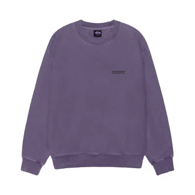 Pre-owned Stussy Jumbo Crew Pigment Dyed 'grape' | Purple | Men's Size M