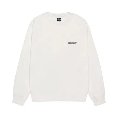 Pre-owned Stussy Jumbo Crew Pigment Dyed 'natural' | Cream | Men's Size M In White
