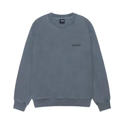 Pre-owned Stussy Jumbo Crew Pigment Dyed 'navy' | Blue | Men's Size S