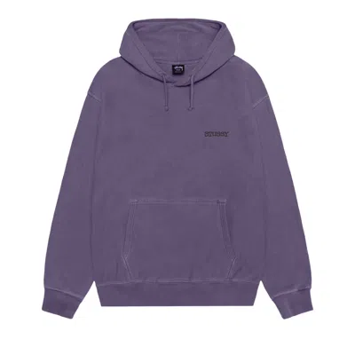 Pre-owned Stussy Jumbo Hoodie Pigment Dyed 'grape' | Purple | Men's Size L