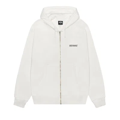 Pre-owned Stussy Jumbo Zip Hoodie Pigment Dyed 'natural' | Cream | Men's Size M
