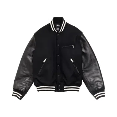 Pre-owned Stussy Junya Varsity Jacket 'black' | Men's Size S