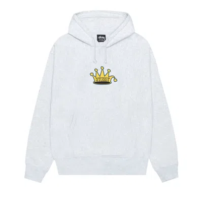Pre-owned Stussy King Crown Hoodie 'ash Heather' | Grey | Men's Size M