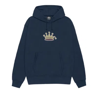 Pre-owned Stussy King Crown Hoodie 'navy' | Blue | Men's Size Xl