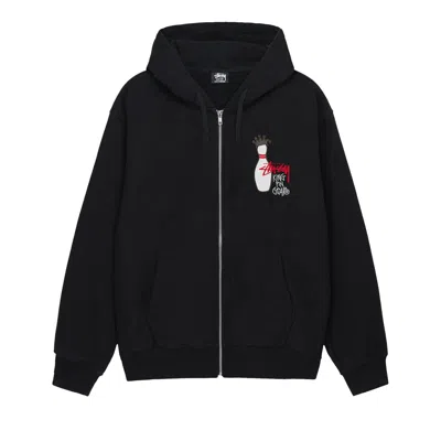 Pre-owned Stussy Kingpin Zip Hoodie 'black'