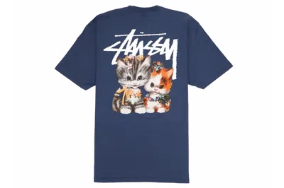 Pre-owned Stussy Kittens Tee Midnight Blue