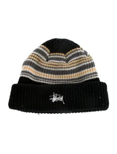Pre-owned Stussy Knitted Beanie In Black