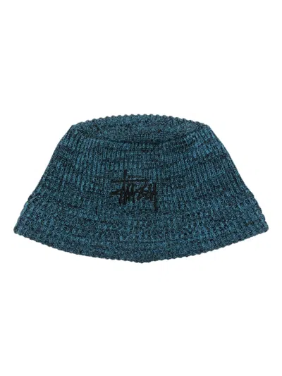 Stussy Knitted Bucket Hat In Gray